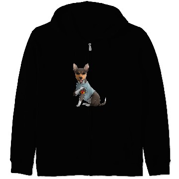 Discover Dog Rat Terrier I Love Mom Tattoo Dog Funny Mothers Day Zip Hoodies