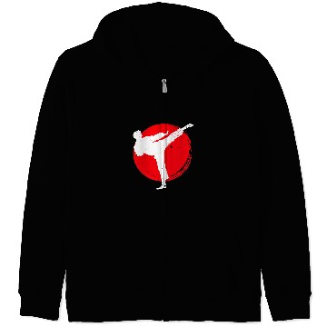 Discover Karate Kick Symbol Karateka Zip Hoodies