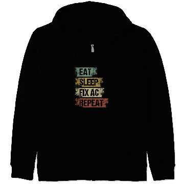 Discover Air Conditioning AC Repairman Hvac Technician Worker 4 Zip Hoodies