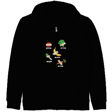 Discover Backprint Banana 120000 Banana Artwork Zip Hoodies