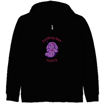 Discover Everybunny Hurts Funny Voodoo Easter Bunny Zip Hoodies