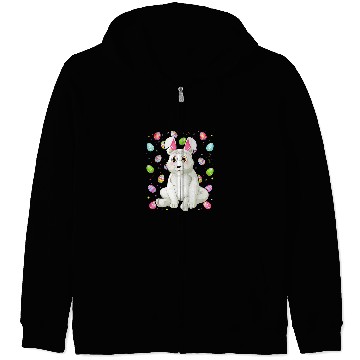 Discover Funny Bear Bunny Easter Egg Lover Funny Polar Bear Easter Sunday Cute Bears Zip Hoodies