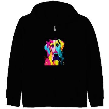 Discover Dog Great Dane Pop Art Graphic Gradient Zip Hoodies