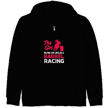 Discover Cowgirls For Women This Girl Runs On Jesus And Barrel Racing Zip Hoodies