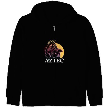 Discover Aztec Warrior King Mexican Native Art Maya Mayans 6 Zip Hoodies