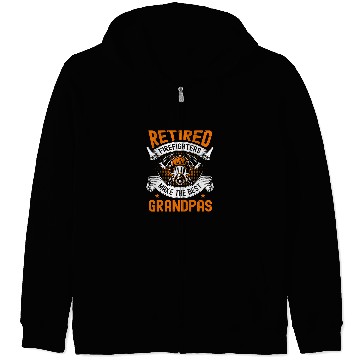 Discover Fireman Firefighter Retired Firefighter bests Grandpa Fireman Retirement Gift 76 Firemen Zip Hoodies