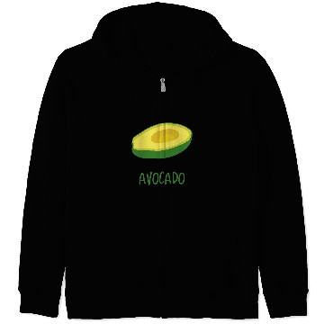 Discover Avocado Word with Fruit Zip Hoodies
