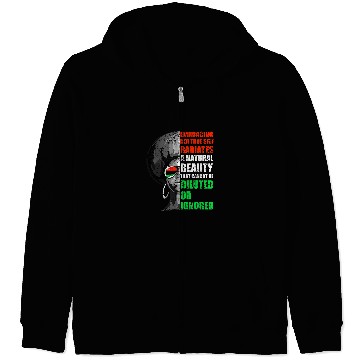 Discover Black Strong Women Empowerment Art Zip Hoodies
