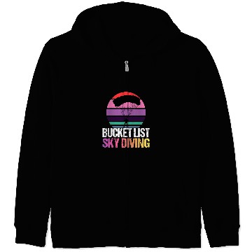 Discover Skydiving Gift Funny Skydiver Skydiving Bucket List Skydiving Vintage Zip Hoodies