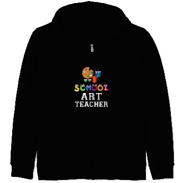 Discover Funny Elementary And Middle School Art Teacher Zip Hoodies