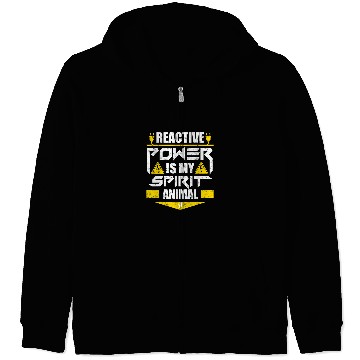 Discover Electrical Engineer Lineman Power Electrician Zip Hoodies