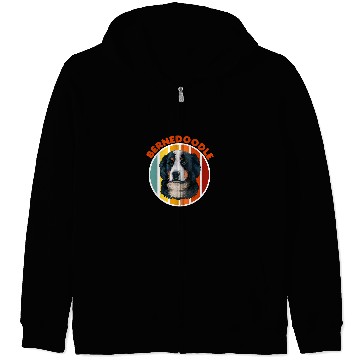 Discover Bernedoodle Dog Lover Graphic Zip Hoodies