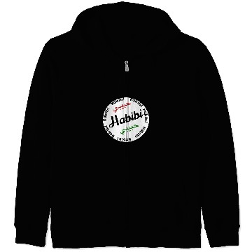 Discover Habibi Arabic language 1 Zip Hoodies