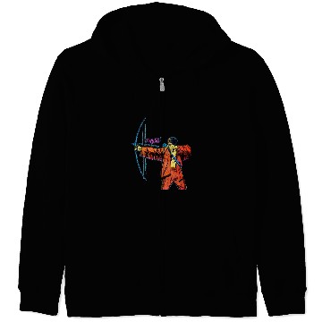 Discover Cool American Indian Warrior With Arrow Old West Comic Zip Hoodies