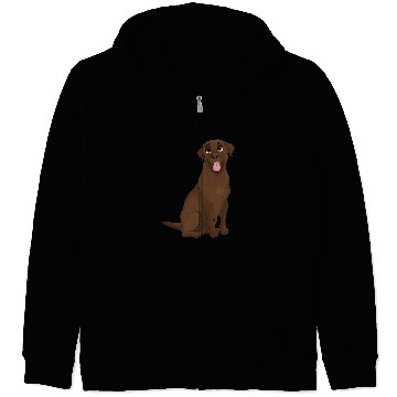 Discover Labrador Lab Dog Chocolate Labrador Retriever Dog Zip Hoodies