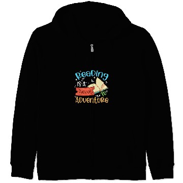 Discover Reading Book Adventure Funny Librarian Bookworm Book Lover Reader Zip Hoodies
