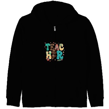 Discover Teacher Job Leopard Lighting Teacher Back To School Teacher Life Zip Hoodies