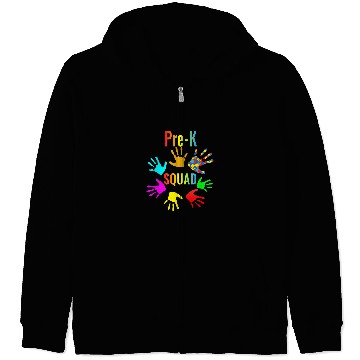 Discover PreK Squad Autism Teacher Back To School Zip Hoodies