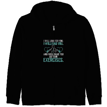 Discover Funny Physical Therapist Zip Hoodies