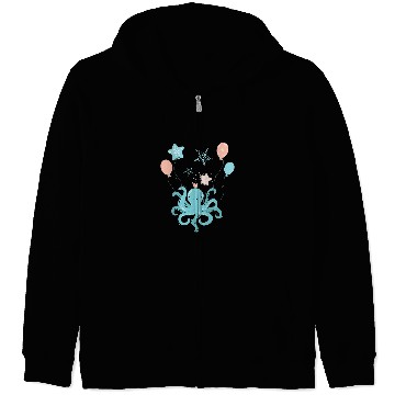 Discover Octopuss Lover Floating Balloon Octopuss Rubber Inflated Balloon Zip Hoodies