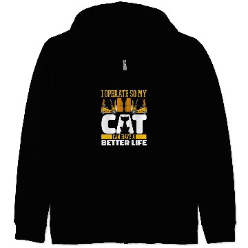 Discover Forklifter Cat Logistics Warehouse Forklift Operator Zip Hoodies