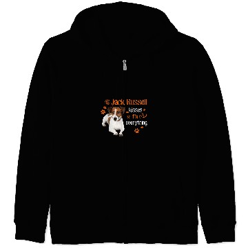 Discover Dog Jack Russell kisses fix everything Zip Hoodies