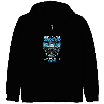 Discover Flight Simulator Aviation Console Pilot Flight Simulation 1 Zip Hoodies