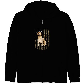 Discover Labrador Lab Dog Camouflage Zip Hoodies