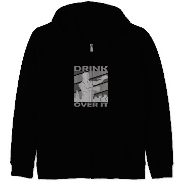Discover drink over it bartender cocktail party barman bartender Zip Hoodies