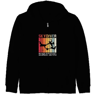 Discover Skydiving Gift vintages Skydiving Retro Parachuting Skydiver Zip Hoodies