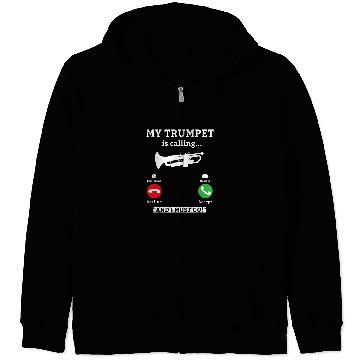 Discover Trumpet Lover funny phone calls theme Zip Hoodies