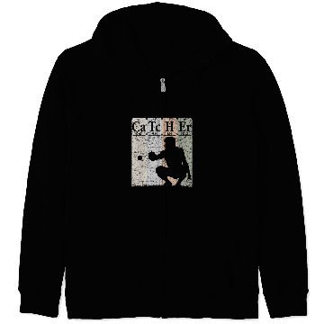Discover Baseball Periodic Table Elements Nerd Baseball Catcher Retro 4 Zip Hoodies