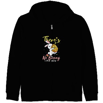 Discover Rabbits Cute Matching Couple Easter Rabbit Colorful Bunny Easter Egg Zip Hoodies