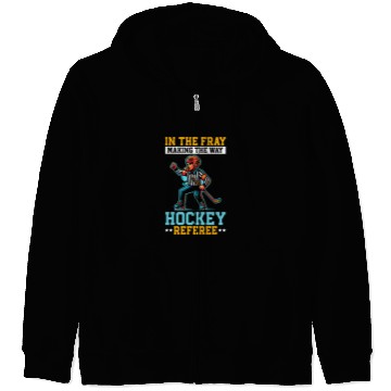 Discover Hockey Referee Refereeing Ref Sports Game Official 4 Zip Hoodies