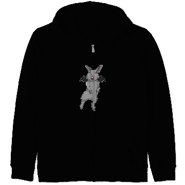 Discover Rabbits Bat wings Zip Hoodies