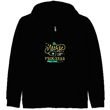 Discover nurses in progress nursing student Zip Hoodies