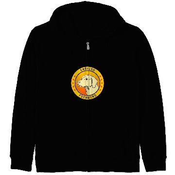 Discover English Foxhound Dog Portrait Zip Hoodies