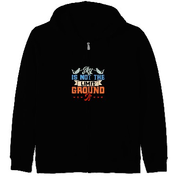 Discover Skydiving Gift Sky Is Not The Limit Ground Is vintages 1 Zip Hoodies