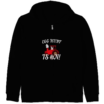 Discover Tractor driving Kids Cute Easter Bunny Tractor Egg Hunt Is On Easter Egg Hunt Zip Hoodies