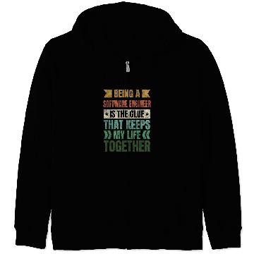 Discover Software Engineer Keeps My Life Together Developer Sayings Zip Hoodies