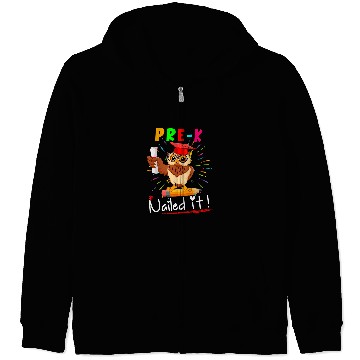Discover PreK Nailed It Cute Owl Pencil Student Graduation Lover Zip Hoodies
