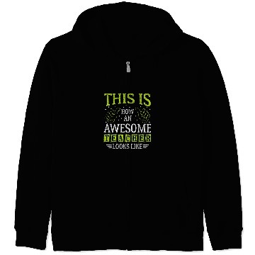 Discover Funny Quote Thumbs Up Awesome Teacher Assistant Zip Hoodies