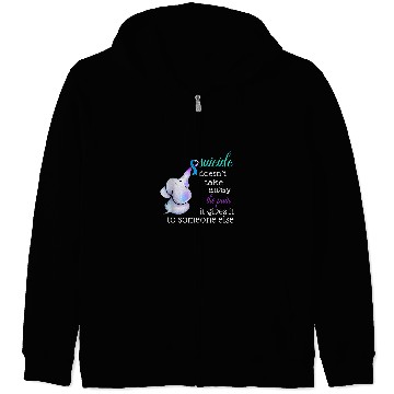 Discover Elephant suicides Ribbon suicides Prevention Awareness Zip Hoodies