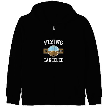 Discover Funny Retro vintages Airplane Aviation Pilot Zip Hoodies