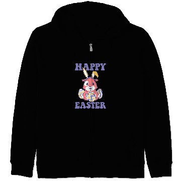 Discover Happy Easter Egg Hunt Cute Guinea Pig Lover Zip Hoodies