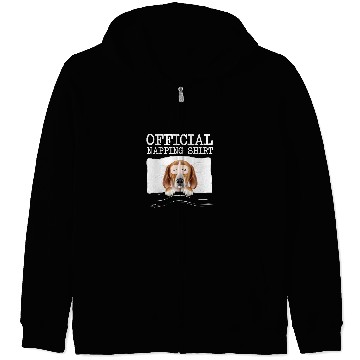 Discover Funny Official Napping Sleeping English Foxhound Zip Hoodies