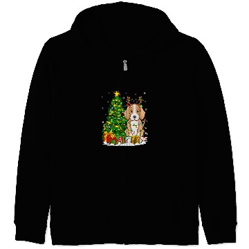 Discover Foxhound Dog Lover Matching xmass Lighting Foxhound Christmas Zip Hoodies