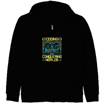 Discover Web Developer Gamer Nerd Video Gaming Computer Programmer 1 Zip Hoodies
