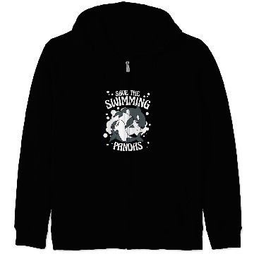 Discover Funny Bear Orca Save the swimming pandas Cute Bears Zip Hoodies