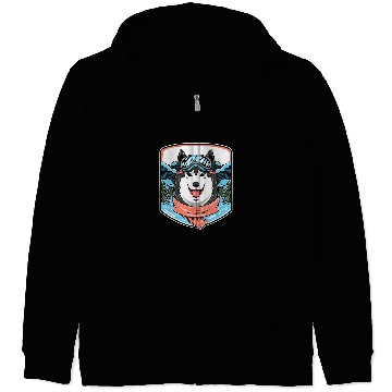 Discover Siberian Husky Dog Zip Hoodies